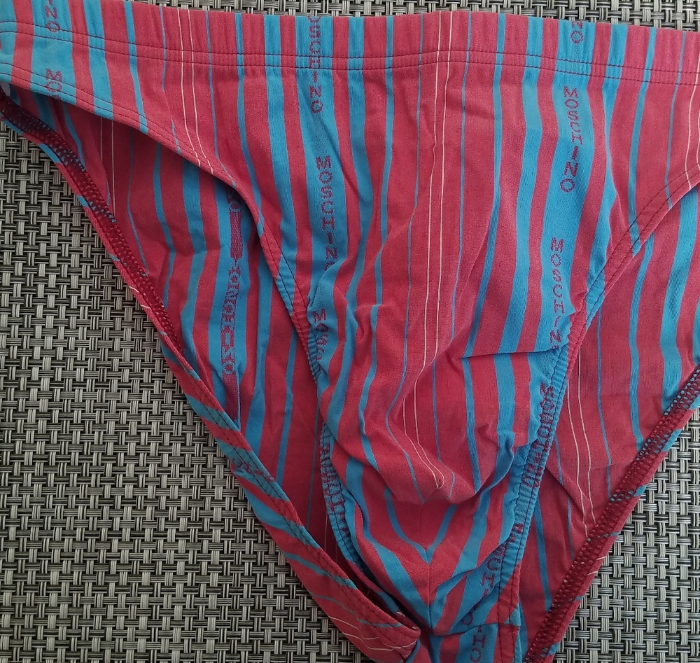 New Men's "MOSCHINO" Stripe Swimwear